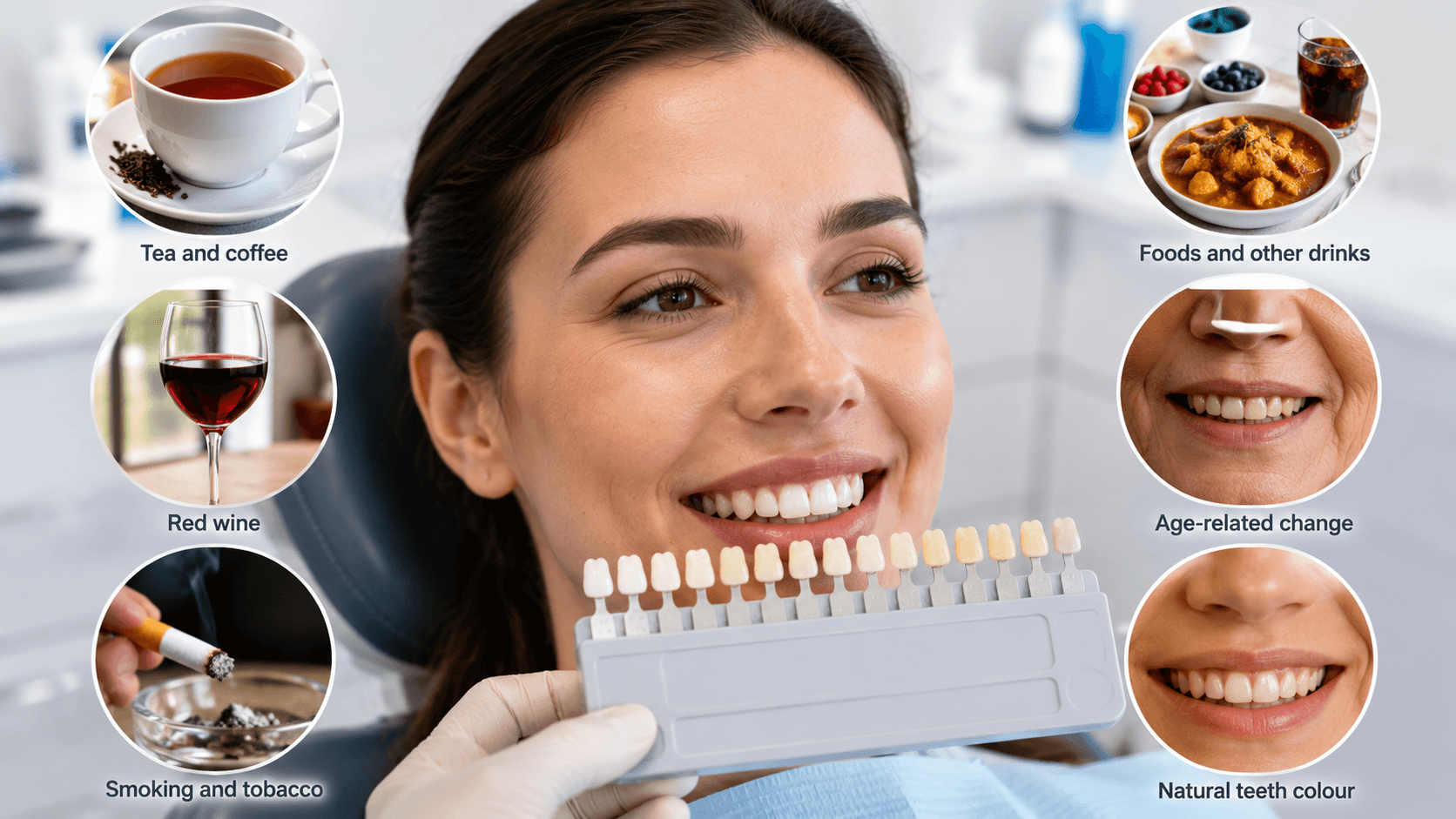 Patient discussing teeth discolouration with dentist